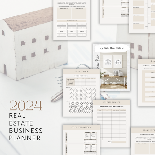 2024 Real Estate Business Planner - Canva Template & Printable